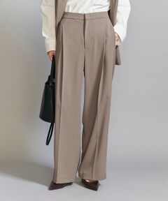 BEAUTY&YOUTH UNITED ARROWS / ビューティー&ユース ユナイテッドアローズ スラックス・ドレスパンツ | 【WEB限定 Wardrobe DAILY MINIMAL】ダブルクロス タックワイドストレートパンツ -ウォッシャブル-