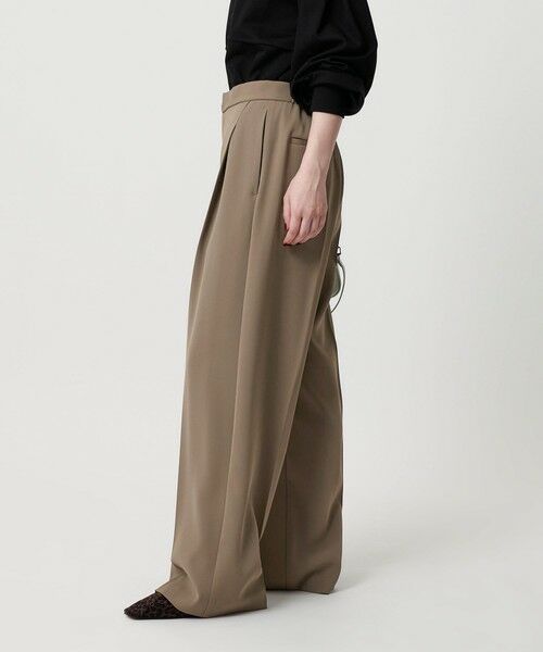 BEAUTY&YOUTH UNITED ARROWS / ビューティー&ユース ユナイテッドアローズ スラックス・ドレスパンツ | 【WEB限定 Wardrobe DAILY MINIMAL】ダブルクロス タックワイドストレートパンツ -ウォッシャブル- | 詳細13