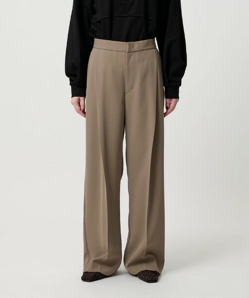 BEAUTY&YOUTH UNITED ARROWS / ビューティー&ユース ユナイテッドアローズ スラックス・ドレスパンツ | 【WEB限定 Wardrobe DAILY MINIMAL】ダブルクロス タックワイドストレートパンツ -ウォッシャブル- | 詳細15