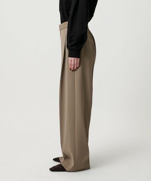BEAUTY&YOUTH UNITED ARROWS / ビューティー&ユース ユナイテッドアローズ スラックス・ドレスパンツ | 【WEB限定 Wardrobe DAILY MINIMAL】ダブルクロス タックワイドストレートパンツ -ウォッシャブル- | 詳細16