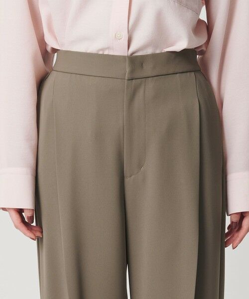 BEAUTY&YOUTH UNITED ARROWS / ビューティー&ユース ユナイテッドアローズ スラックス・ドレスパンツ | 【WEB限定 Wardrobe DAILY MINIMAL】ダブルクロス タックワイドストレートパンツ ウォッシャブル | 詳細15