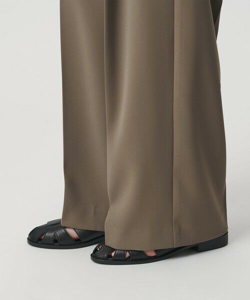 BEAUTY&YOUTH UNITED ARROWS / ビューティー&ユース ユナイテッドアローズ スラックス・ドレスパンツ | 【WEB限定 Wardrobe DAILY MINIMAL】ダブルクロス タックワイドストレートパンツ ウォッシャブル | 詳細15