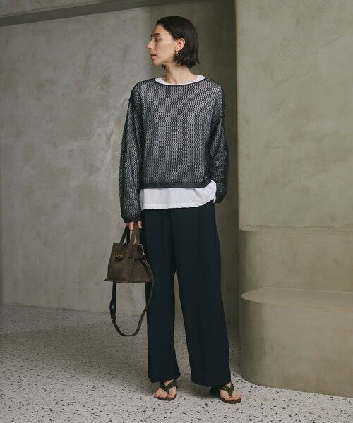 BEAUTY&YOUTH UNITED ARROWS / ビューティー&ユース ユナイテッドアローズ スラックス・ドレスパンツ | 【WEB限定 Wardrobe DAILY MINIMAL】ダブルクロス タックワイドストレートパンツ ウォッシャブル | 詳細28