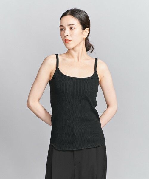 BEAUTY & YOUTH UNITED ARROWS/ビューティー&ユース ユナイテッドアローズ コットンリブ ブラキャミソール BLACK FREE BEAUTY & YOUTH UNITED ARROWS/ビューティー&ユース ユナイテッドアローズ コットンリブ ブラキャミソール BLACK FREE