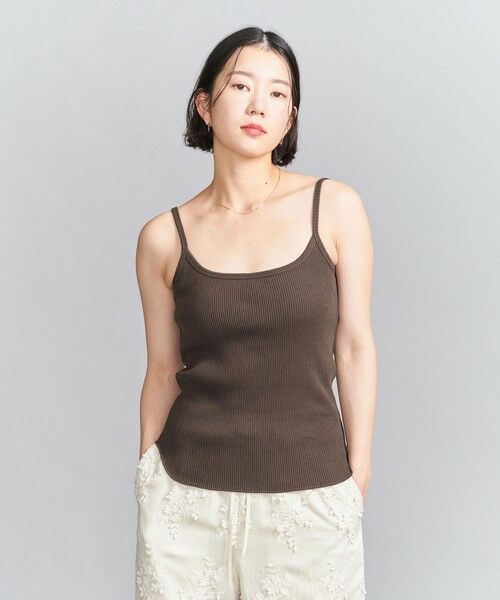BEAUTY & YOUTH UNITED ARROWS/ビューティー&ユース ユナイテッドアローズ コットンリブ ブラキャミソール DK. BROWN FREE BEAUTY & YOUTH UNITED ARROWS/ビューティー&ユース ユナイテッドアローズ コットンリブ ブラキャミソール DK. BROWN FREE