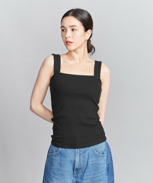 BEAUTY&YOUTH UNITED ARROWS / ビューティー&ユース ユナイテッドアローズ タンクトップ | コットンブレンド ベア タンクトップ | 詳細9