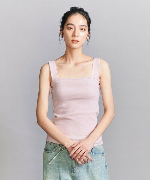 BEAUTY&YOUTH UNITED ARROWS / ビューティー&ユース ユナイテッドアローズ タンクトップ | コットンブレンド ベア タンクトップ | 詳細25