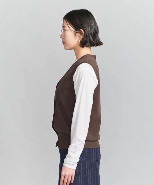BEAUTY&YOUTH UNITED ARROWS フロントボタンニットベスト BEAUTY&YOUTH UNITED ARROWS（ビューティーアンドユース