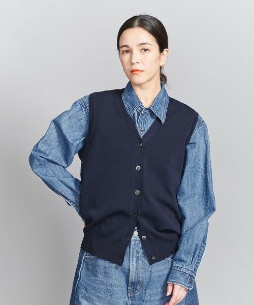 試着のみ　BEAUTY&YOUTH UNITED ARROWS ダウンベスト BEAUTY&YOUTH UNITED ARROWS - BEAUTY&YOUTH ネイビー 650FP