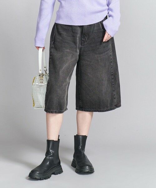 BEAUTY & YOUTH UNITED ARROWS/ビューティー&ユース ユナイテッドアローズ コットンデニム ハーフパンツ BLACK S BEAUTY & YOUTH UNITED ARROWS/ビューティー&ユース ユナイテッドアローズ コットンデニム ハーフパンツ BLACK S