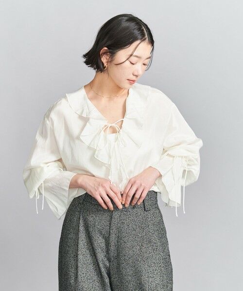 BEAUTY&YOUTH UNITED ARROWS / ビューティー&ユース ユナイテッドアローズ シャツ・ブラウス | レーヨンコットンローン ラッフルシャツ | 詳細2