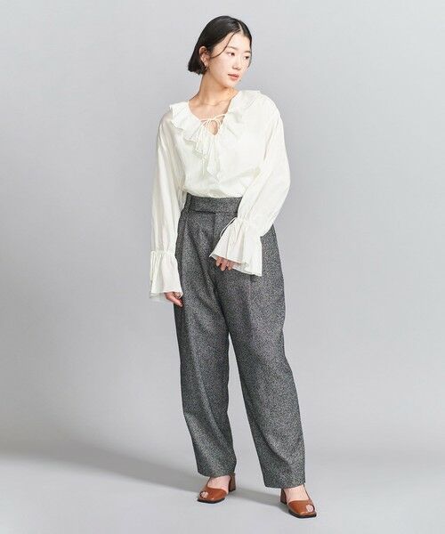 BEAUTY&YOUTH UNITED ARROWS / ビューティー&ユース ユナイテッドアローズ シャツ・ブラウス | レーヨンコットンローン ラッフルシャツ | 詳細3