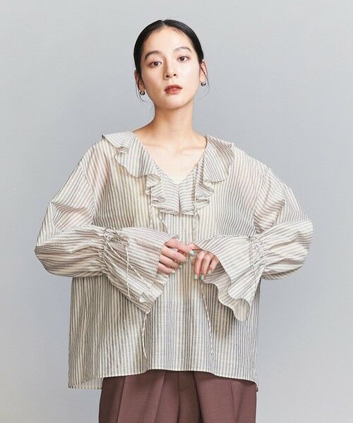 BEAUTY & YOUTH UNITED ARROWS/ビューティー&ユース ユナイテッドアローズ ストライプ ラッフルシャツ その他1 FREE BEAUTY & YOUTH UNITED ARROWS/ビューティー&ユース ユナイテッドアローズ ストライプ ラッフルシャツ その他1 FREE