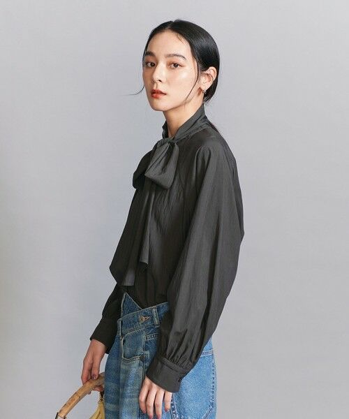 BEAUTY&YOUTH UNITED ARROWS / ビューティー&ユース ユナイテッドアローズ シャツ・ブラウス | 【WEB限定 Wardrobe DAILY MINIMAL】リボンタイブラウス -2WAY/ウォッシャブル- | 詳細10