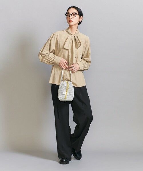 BEAUTY&YOUTH UNITED ARROWS / ビューティー&ユース ユナイテッドアローズ シャツ・ブラウス | 【WEB限定 Wardrobe DAILY MINIMAL】リボンタイブラウス -2WAY/ウォッシャブル- | 詳細15