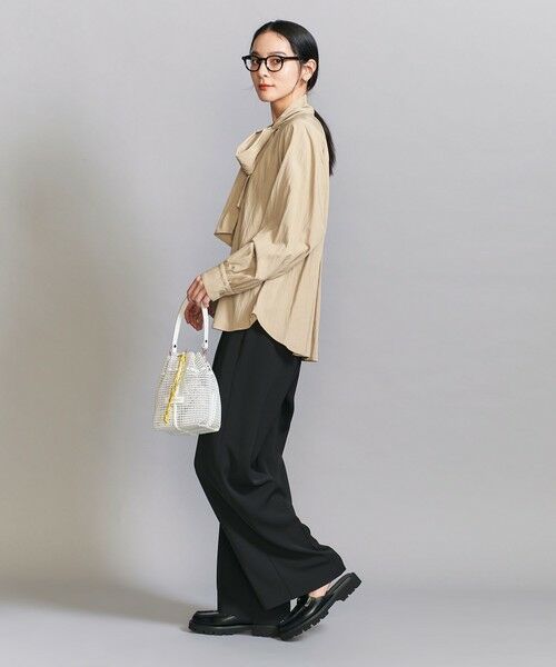 BEAUTY&YOUTH UNITED ARROWS / ビューティー&ユース ユナイテッドアローズ シャツ・ブラウス | 【WEB限定 Wardrobe DAILY MINIMAL】リボンタイブラウス -2WAY/ウォッシャブル- | 詳細16