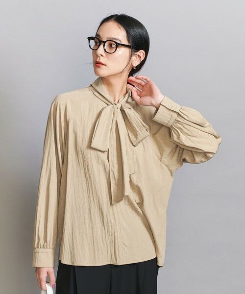 BEAUTY & YOUTH UNITED ARROWS/ビューティー&ユース ユナイテッドアローズ 【WEB限定 Wardrobe DAILY MINIMAL】リボンタイブラウス -2WAY/ウォッシャブル- BEIGE FREE BEAUTY & YOUTH UNITED ARROWS/ビューティー&ユース ユナイテッドアローズ 【WEB限定 Wardrobe DAILY MINIMAL】リボンタイブラウス -2WAY/ウォッシャブル- BEIGE FREE