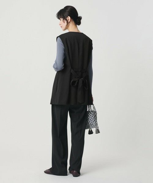 BEAUTY&YOUTH UNITED ARROWS / ビューティー&ユース ユナイテッドアローズ ベスト | 【WEB限定 Wardrobe DAILY MINIMAL】ダブルクロス リボンベルトジレ ウォッシャブル | 詳細5