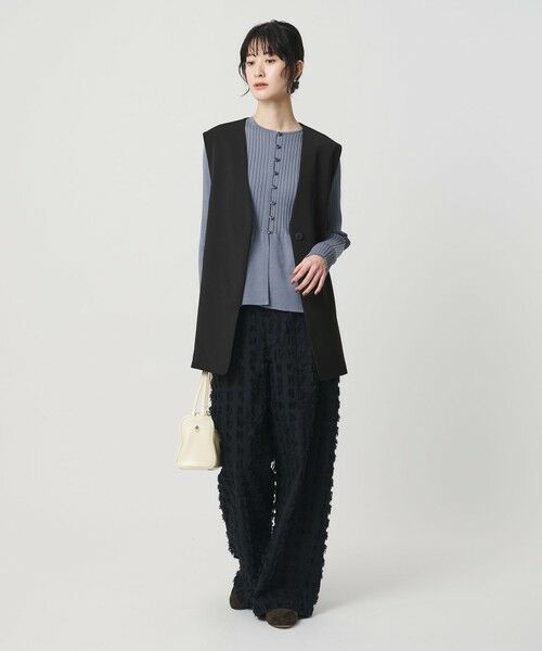 BEAUTY&YOUTH UNITED ARROWS / ビューティー&ユース ユナイテッドアローズ ベスト | 【WEB限定 Wardrobe DAILY MINIMAL】ダブルクロス リボンベルトジレ ウォッシャブル | 詳細4