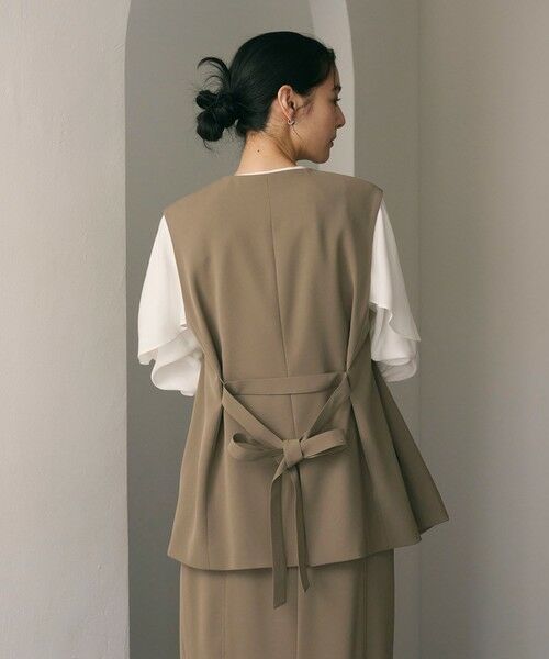 ユナイテッドアローズ　　シアー リボン 2WAY ベスト ウォッシャブル シアー リボン 2WAY ベスト ウォッシャブル