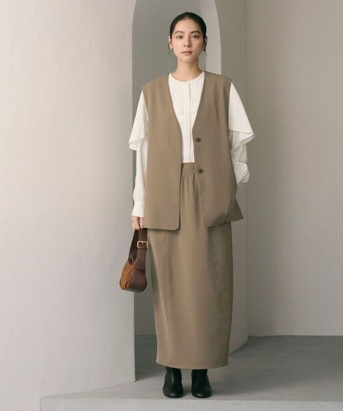 BEAUTY&YOUTH UNITED ARROWS / ビューティー&ユース ユナイテッドアローズ ベスト | 【WEB限定 Wardrobe DAILY MINIMAL】ダブルクロス リボンベルトジレ ウォッシャブル | 詳細7