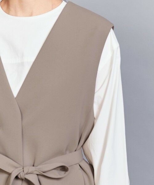 BEAUTY&YOUTH UNITED ARROWS / ビューティー&ユース ユナイテッドアローズ ベスト | 【WEB限定 Wardrobe DAILY MINIMAL】ダブルクロス リボンベルトジレ ウォッシャブル | 詳細20