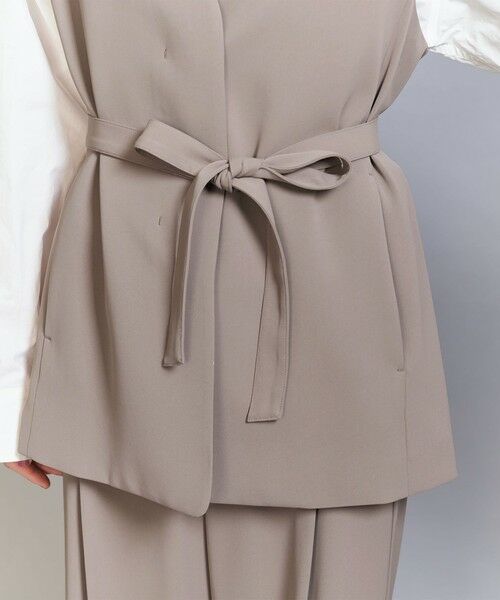 BEAUTY&YOUTH UNITED ARROWS / ビューティー&ユース ユナイテッドアローズ ベスト | 【WEB限定 Wardrobe DAILY MINIMAL】ダブルクロス リボンベルトジレ ウォッシャブル | 詳細23