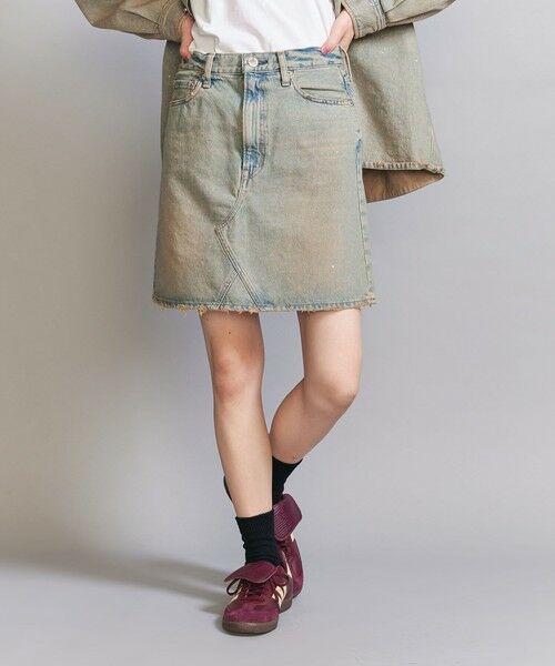 BEAUTY & YOUTH UNITED ARROWS/ビューティー&ユース ユナイテッドアローズ 【別注】<NEEDBY heritage>デニム ミニスカート BEIGE S(26) BEAUTY & YOUTH UNITED ARROWS/ビューティー&ユース ユナイテッドアローズ 【別注】<NEEDBY heritage>デニム ミニスカート BEIGE S(26)