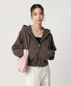 BEAUTY&YOUTH UNITED ARROWS / ビューティー&ユース ユナイテッドアローズ カーディガン・ボレロ | コットン ショートフロントジップパーカ
