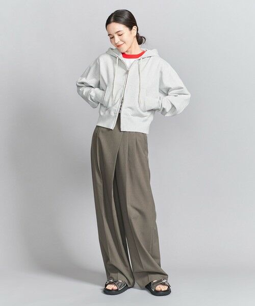 BEAUTY&YOUTH UNITED ARROWS / ビューティー&ユース ユナイテッドアローズ カーディガン・ボレロ | コットン ショートフロントジップパーカー | 詳細8