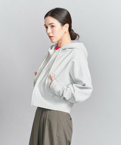 BEAUTY&YOUTH UNITED ARROWS / ビューティー&ユース ユナイテッドアローズ カーディガン・ボレロ | コットン ショートフロントジップパーカー | 詳細2