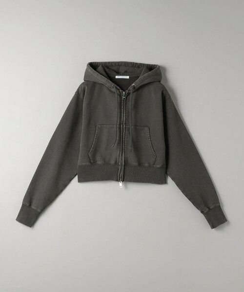 BEAUTY&YOUTH コットン ショートフロントジップパー コットン ショートフロントジップパーカ（パーカー