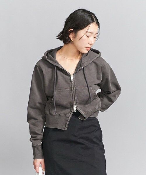 BEAUTY&YOUTH UNITED ARROWS / ビューティー&ユース ユナイテッドアローズ カーディガン・ボレロ | コットン ショートフロントジップパーカ | 詳細10