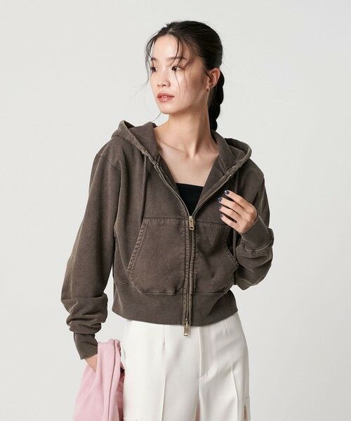 BEAUTY&YOUTH UNITED ARROWS / ビューティー&ユース ユナイテッドアローズ カーディガン・ボレロ | コットン ショートフロントジップパーカ | 詳細21