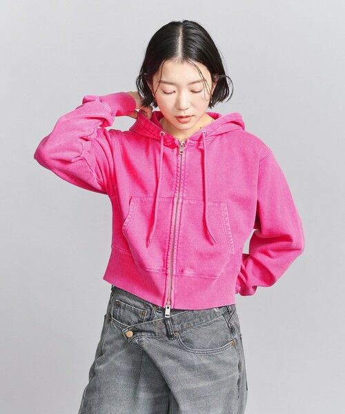 BEAUTY&YOUTH UNITED ARROWS / ビューティー&ユース ユナイテッドアローズ カーディガン・ボレロ | コットン ショートフロントジップパーカー | 詳細24