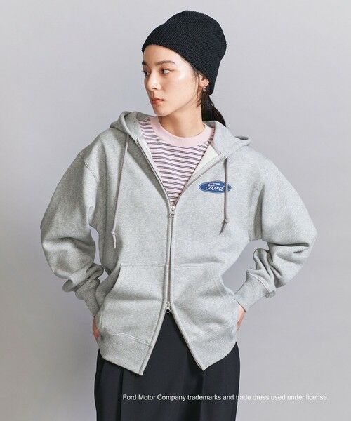 BEAUTY & YOUTH UNITED ARROWS/ビューティー&ユース ユナイテッドアローズ 【別注】<GOOD ROCK SPEED>FORD ジップ フーディ MD. GRAY FREE BEAUTY & YOUTH UNITED ARROWS/ビューティー&ユース ユナイテッドアローズ 【別注】<GOOD ROCK SPEED>FORD ジップ フーディ MD. GRAY FREE