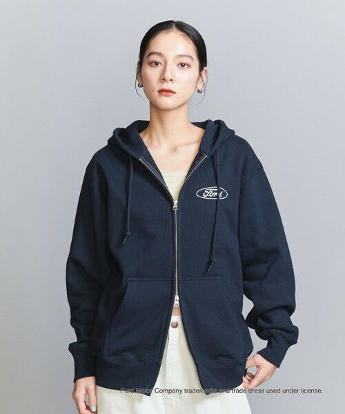 BEAUTY & YOUTH UNITED ARROWS/ビューティー&ユース ユナイテッドアローズ 【別注】<GOOD ROCK SPEED>FORD ジップ フーディ NAVY FREE BEAUTY & YOUTH UNITED ARROWS/ビューティー&ユース ユナイテッドアローズ 【別注】<GOOD ROCK SPEED>FORD ジップ フーディ NAVY FREE