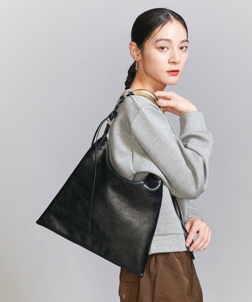 BEAUTY & YOUTH UNITED ARROWS/ビューティー&ユース ユナイテッドアローズ <LE VERNIS>SCULPTURE スクエア ワンショルダーバッグ BLACK FREE BEAUTY & YOUTH UNITED ARROWS/ビューティー&ユース ユナイテッドアローズ <LE VERNIS>SCULPTURE スクエア ワンショルダーバッグ BLACK FREE