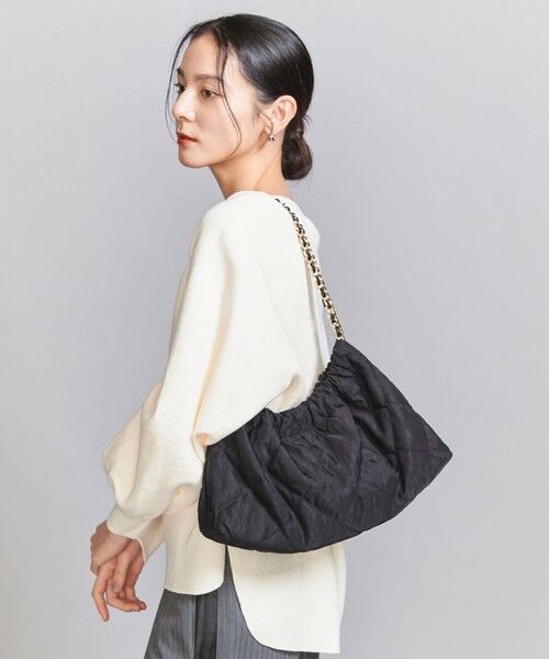 BEAUTY & YOUTH UNITED ARROWS/ビューティー&ユース ユナイテッドアローズ キルト チェーン ショルダーバッグ BLACK FREE BEAUTY & YOUTH UNITED ARROWS/ビューティー&ユース ユナイテッドアローズ キルト チェーン ショルダーバッグ BLACK FREE