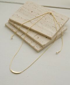 BEAUTY&YOUTH UNITED ARROWS / ビューティー&ユース ユナイテッドアローズ ネックレス・ペンダント・チョーカー | メタル×パールモチーフ スライダー ネックレス