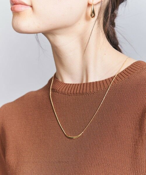 BEAUTY&YOUTH UNITED ARROWS / ビューティー&ユース ユナイテッドアローズ ネックレス・ペンダント・チョーカー | メタル×パールモチーフ スライダー ネックレス | 詳細1