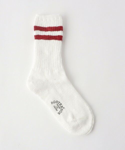 BEAUTY & YOUTH UNITED ARROWS/ビューティー&ユース ユナイテッドアローズ 【別注】<ROSTER SOX>スラブ ラインリブソックス WHITE FREE BEAUTY & YOUTH UNITED ARROWS/ビューティー&ユース ユナイテッドアローズ 【別注】<ROSTER SOX>スラブ ラインリブソックス WHITE FREE