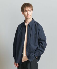 SHIPS any: ピュアリネン バンド スキッパー ハーフスリーブ