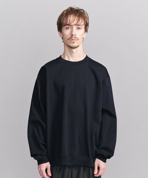 BEAUTY & YOUTH UNITED ARROWS/ビューティー&ユース ユナイテッドアローズ ファイン グロッシー コットン スウェットTシャツ NAVY L BEAUTY & YOUTH UNITED ARROWS/ビューティー&ユース ユナイテッドアローズ ファイン グロッシー コットン スウェットTシャツ NAVY L