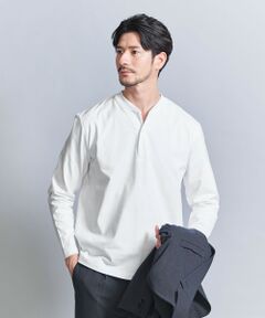 BEAUTY&YOUTH UNITED ARROWS / ビューティー&ユース ユナイテッドアローズ カットソー | 【WEB限定 WARDROBE SMART】クリア ガスコットン ヘンリーネック カットソー【抗菌・防臭】