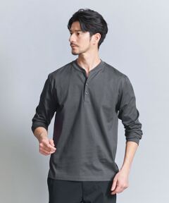 BEAUTY&YOUTH UNITED ARROWS / ビューティー&ユース ユナイテッドアローズ カットソー | 【WEB限定 WARDROBE SMART】クリア ガスコットン ヘンリーネック カットソー【抗菌・防臭】