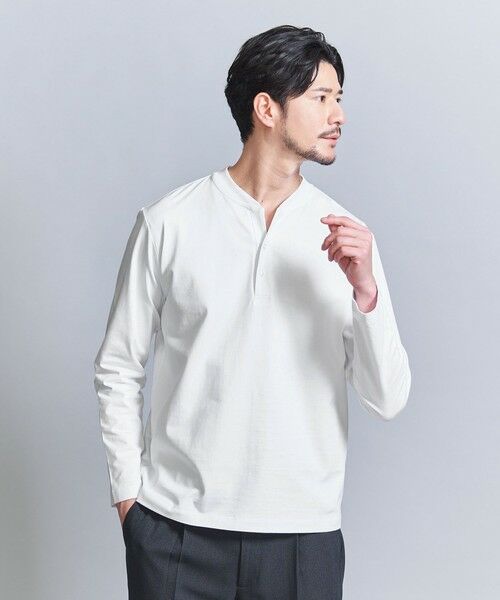 BEAUTY&YOUTH UNITED ARROWS / ビューティー&ユース ユナイテッドアローズ カットソー | 【WEB限定 WARDROBE SMART】クリア ガスコットン ヘンリーネック カットソー【抗菌・防臭】 | 詳細3