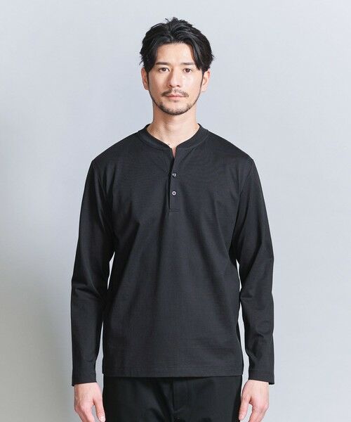 BEAUTY&YOUTH UNITED ARROWS / ビューティー&ユース ユナイテッドアローズ カットソー | 【WEB限定 WARDROBE SMART】クリア ガスコットン ヘンリーネック カットソー【抗菌・防臭】 | 詳細14