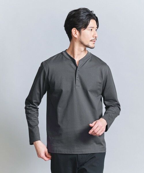 BEAUTY&YOUTH UNITED ARROWS / ビューティー&ユース ユナイテッドアローズ カットソー | 【WEB限定 WARDROBE SMART】クリア ガスコットン ヘンリーネック カットソー【抗菌・防臭】 | 詳細22