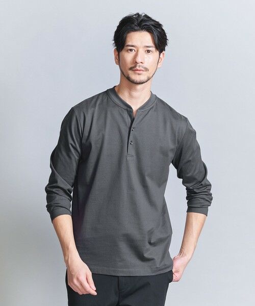 BEAUTY&YOUTH UNITED ARROWS / ビューティー&ユース ユナイテッドアローズ カットソー | 【WEB限定 WARDROBE SMART】クリア ガスコットン ヘンリーネック カットソー【抗菌・防臭】 | 詳細21